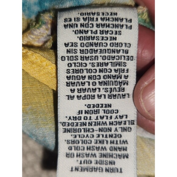 Zac & Rachel Woman 1X Colorful Watercolor Dolman Ruffle Sleeve‎ Blouse Top - Picture 5 of 8